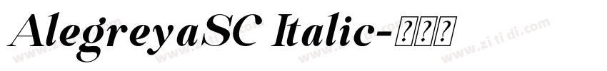 AlegreyaSC Italic字体转换